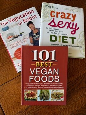 Lot of 3 101 Best Vegan Foods, The Vegucation of Robin & Crazy Sexy Diet